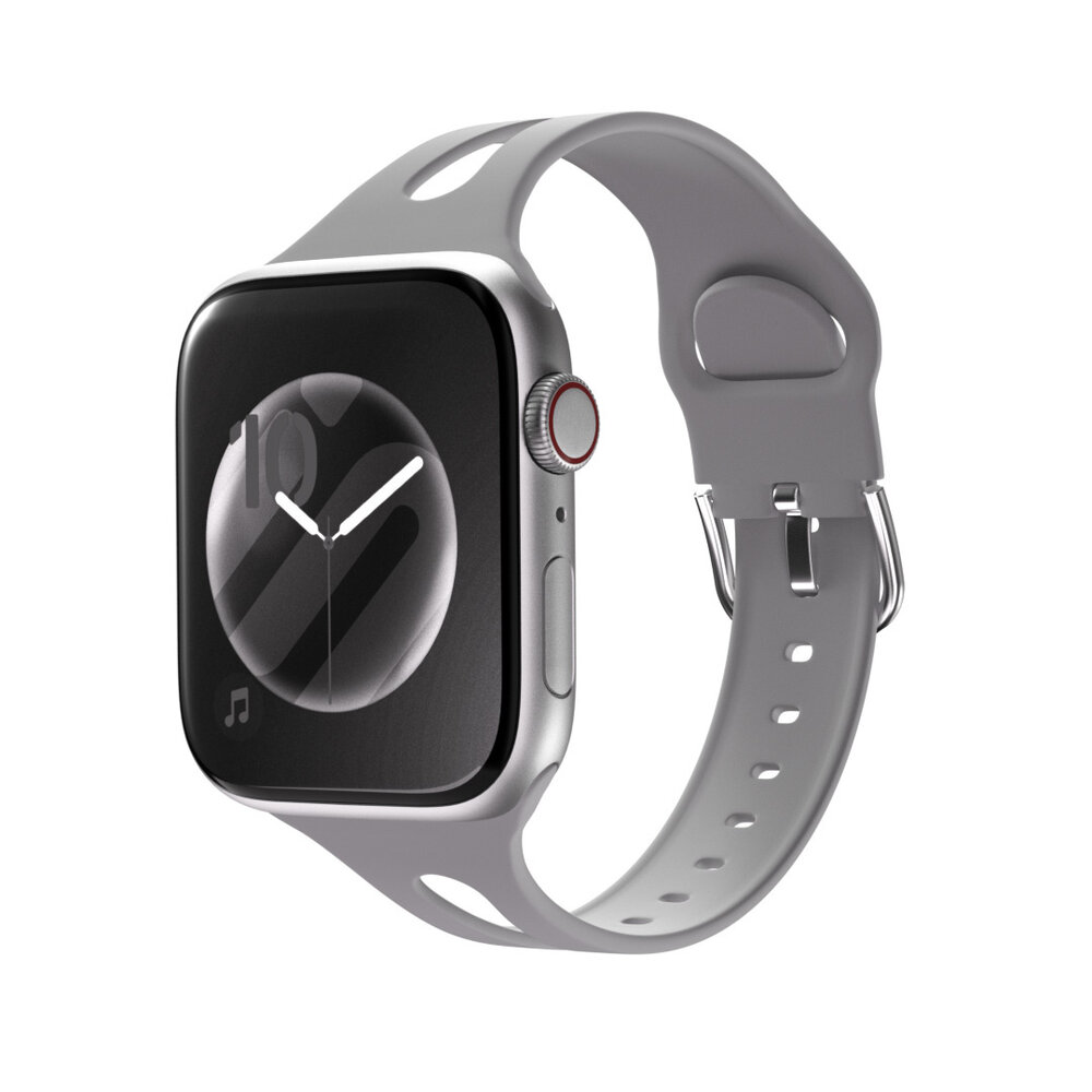 Strap-it Strap-it Bracelet silicone fin Apple Watch (gris)