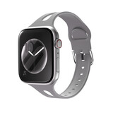 Strap-it Bracelet silicone fin Apple Watch (gris)