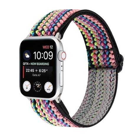 Strap-it Strap-it Bracelet élastique Apple Watch (rayures colorées)