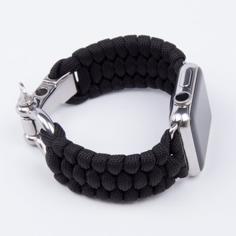 Strap-it Strap-it Bracelet corde en nylon Apple Watch (noir)