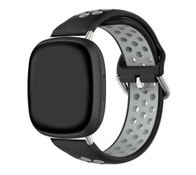 Strap-it Bracelet sport Fitbit Versa 4 (noir/gris)