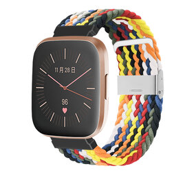 Strap-it Bracelet nylon tressé Fitbit Versa (coloré)