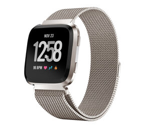 Strap-it Bracelet Milanais Fitbit Versa (lumière stellaire)