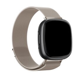 Strap-it Bracelet Milanais Fitbit Versa 3 (lumière stellaire)