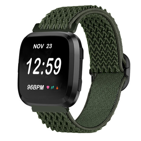 Strap-it Strap-it Bracelet élastique Fitbit Versa (vert)