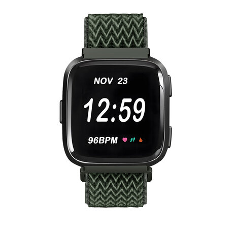 Strap-it Strap-it Bracelet élastique Fitbit Versa (vert)