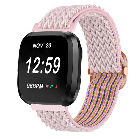 Strap-it Strap-it Bracelet élastique Fitbit Versa (rose)