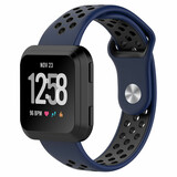 Strap-it Bracelet sport Fitbit Versa (bleu foncé/noir)