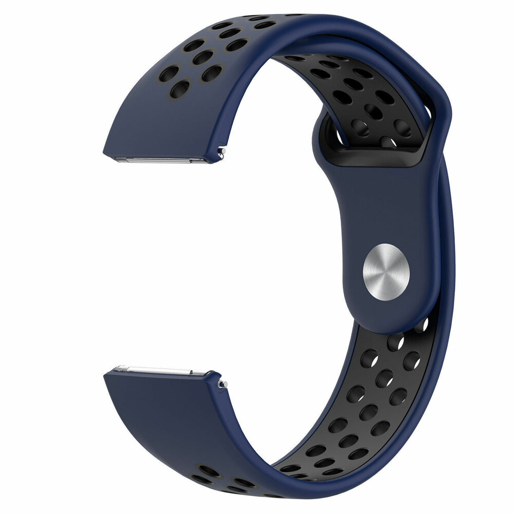 Strap-it Strap-it Bracelet sport Fitbit Versa (bleu foncé/noir)