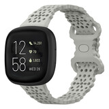 Strap-it Bracelet silicone avec motif Fitbit Versa 3 (gris)
