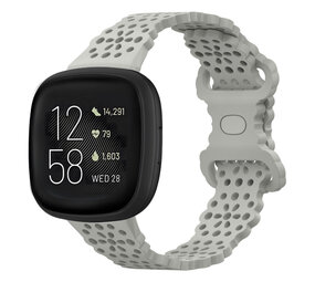 Strap-it Bracelet silicone avec motif Fitbit Versa 3 (gris)