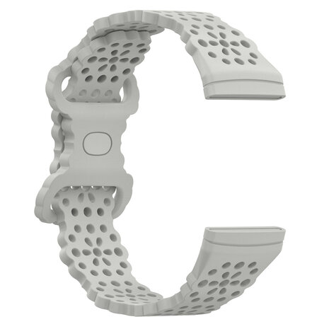 Strap-it Strap-it Bracelet silicone avec motif Fitbit Versa 3 (gris)