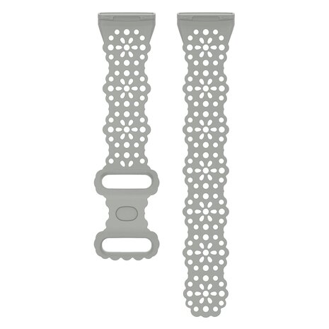 Strap-it Strap-it Bracelet silicone avec motif Fitbit Versa 3 (gris)