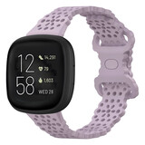 Strap-it Bracelet silicone avec motif Fitbit Versa 3 (lila)