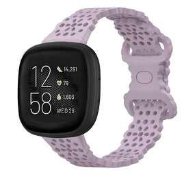 Strap-it Bracelet silicone avec motif Fitbit Versa 3 (lila)