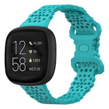 Strap-it Bracelet silicone avec motif Fitbit Versa 3 (aqua)