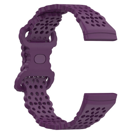 Strap-it Strap-it Bracelet silicone avec motif Fitbit Versa 3 (violet)