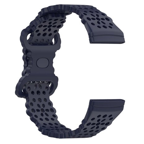 Strap-it Strap-it Bracelet silicone avec motif Fitbit Versa 3 (bleu foncé)