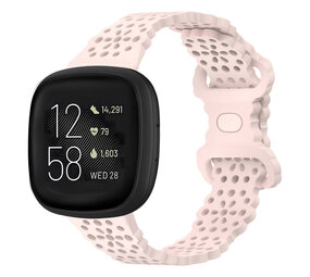 Strap-it Bracelet silicone avec motif Fitbit Versa 3 (rose clair)
