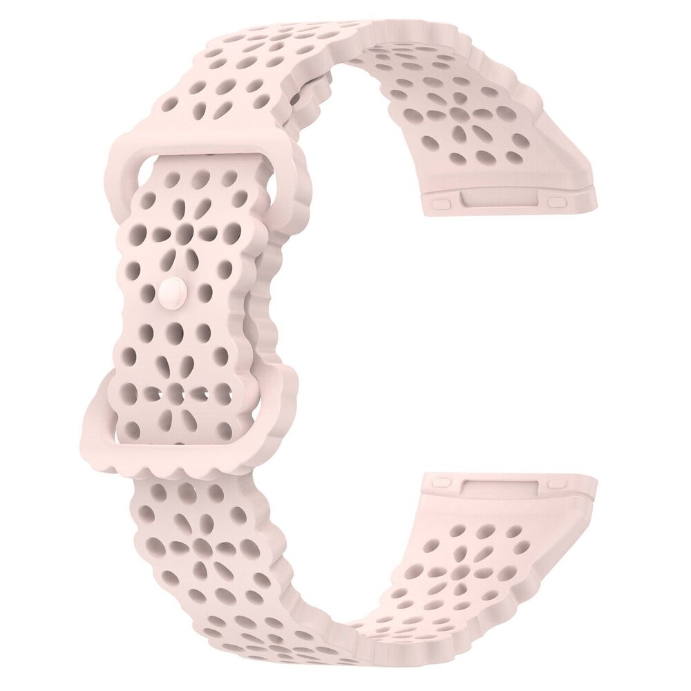 Strap-it Strap-it Bracelet silicone avec motif Fitbit Versa 3 (rose clair)