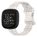 Strap-it Bracelet silicone avec motif Fitbit Versa 3 (sable rose)