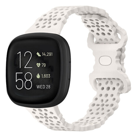 Strap-it Strap-it Bracelet silicone avec motif Fitbit Versa 3 (sable rose)