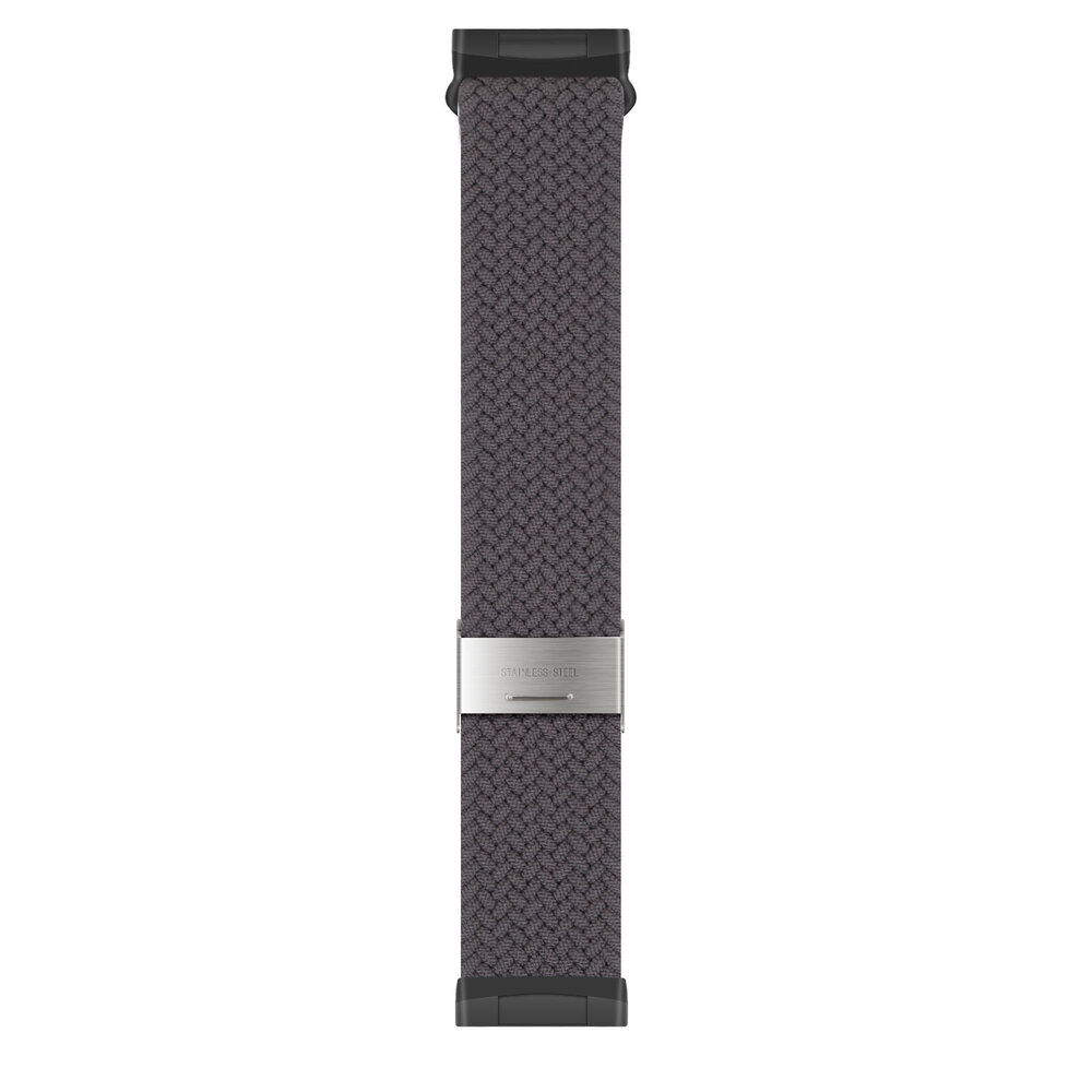 Strap-it Strap-it Bracelet tressé réglable Fitbit Versa 3 (gris foncé)