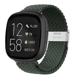 Strap-it Bracelet tressé réglable Fitbit Versa 3 (vert foncé)