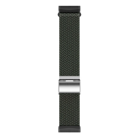 Strap-it Strap-it Bracelet tressé réglable Fitbit Versa 3 (vert foncé)