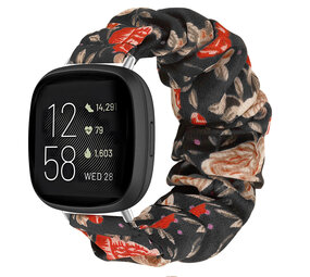 Strap-it Bracelet chouchou Fitbit Versa 3 (fleurs)