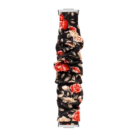 Strap-it Strap-it Bracelet chouchou Fitbit Versa 3 (fleurs)