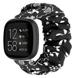 Strap-it Bracelet chouchou Fitbit Versa 3 (noir melange)