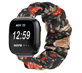 Strap-it Bracelet chouchou Fitbit Versa (fleurs)