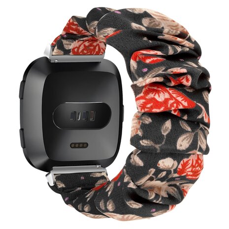 Strap-it Strap-it Bracelet chouchou Fitbit Versa (fleurs)