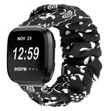 Strap-it Bracelet chouchou Fitbit Versa (noir melange)