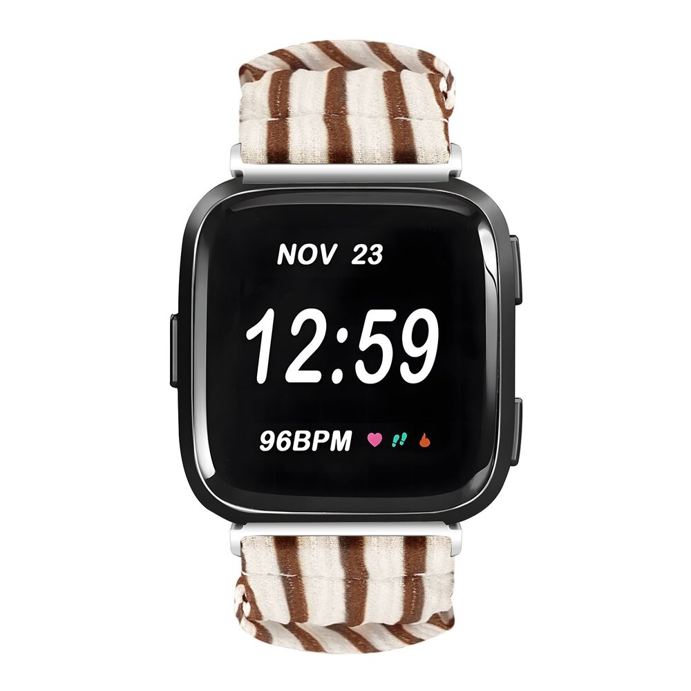 Strap-it Strap-it Bracelet chouchou Fitbit Versa (vintage)