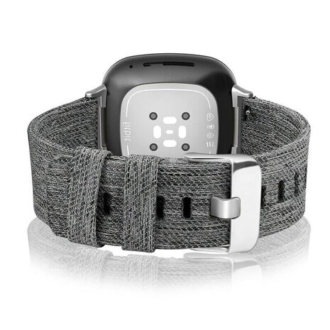 Strap-it Strap-it Bracelet en toile Fitbit Versa 3 (gris mélange) Strap-it Strap-it Bracelet en toile Fitbit Versa 3 (gris mélange)