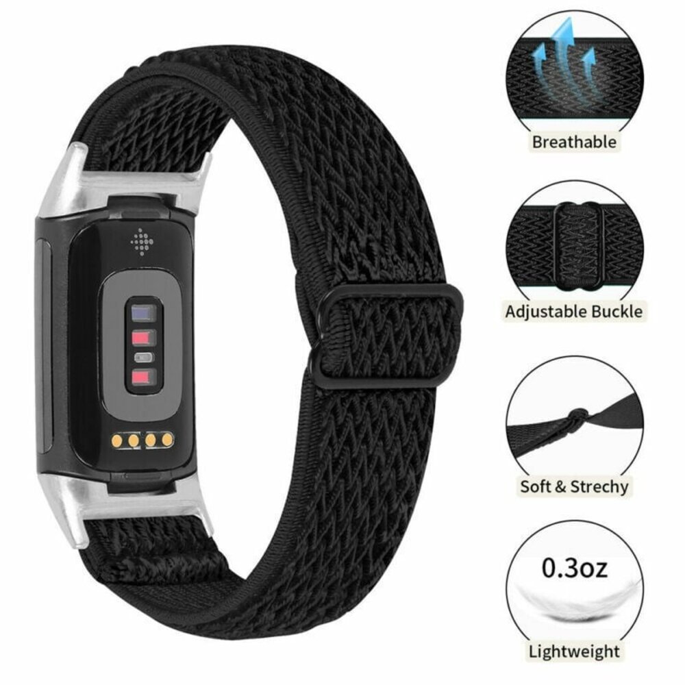 Strap-it Strap-it Bracelet élastique Fitbit Charge 3 (noir)