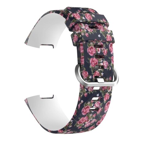 Strap-it Strap-it Bracelet silicone Blue Rose Fitbit Charge 3 / 4