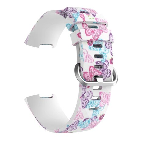 Strap-it Strap-it Bracelet silicone Give me Butterflies Fitbit Charge 3 / 4