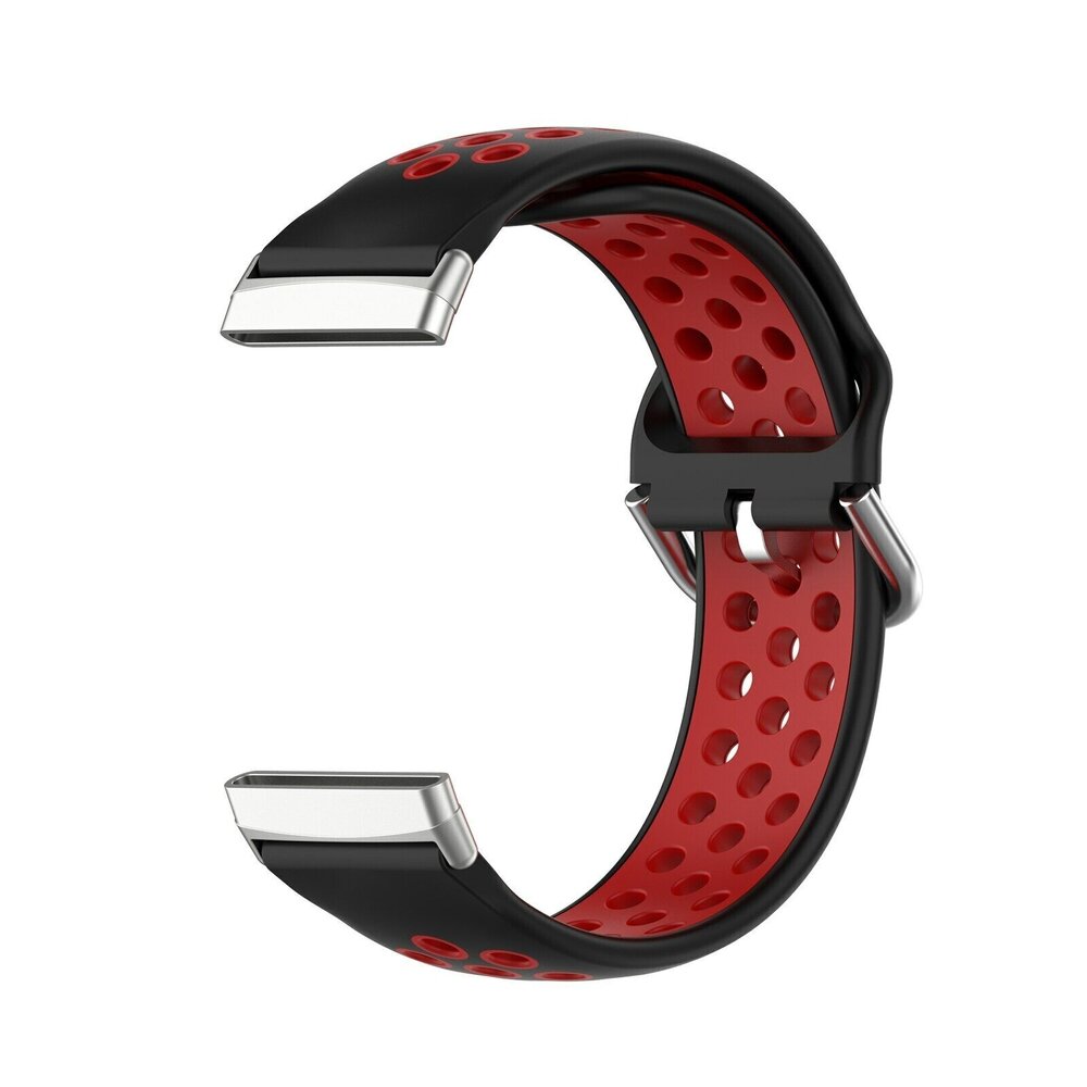Strap-it Strap-it Bracelet sport Fitbit Sense 2 (noir/rouge)