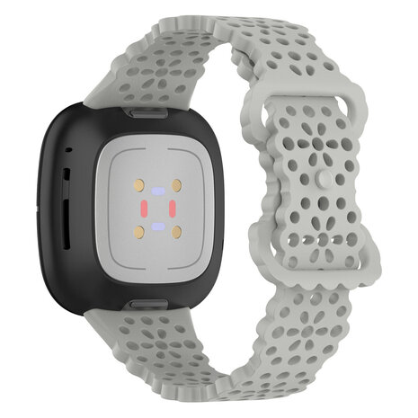 Strap-it Strap-it Bracelet silicone avec motif Fitbit Sense (gris)