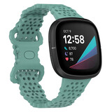 Strap-it Bracelet silicone avec motif Fitbit Sense (vert)