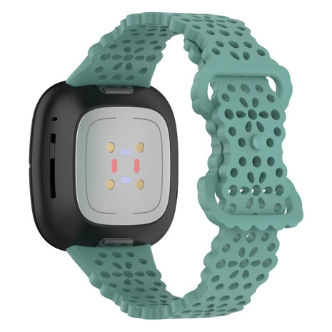 Strap-it Strap-it Bracelet silicone avec motif Fitbit Sense (vert)