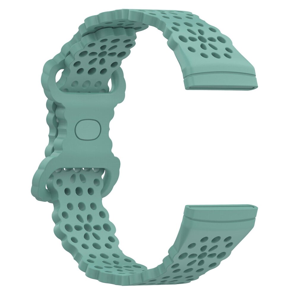 Strap-it Strap-it Bracelet silicone avec motif Fitbit Sense (vert)