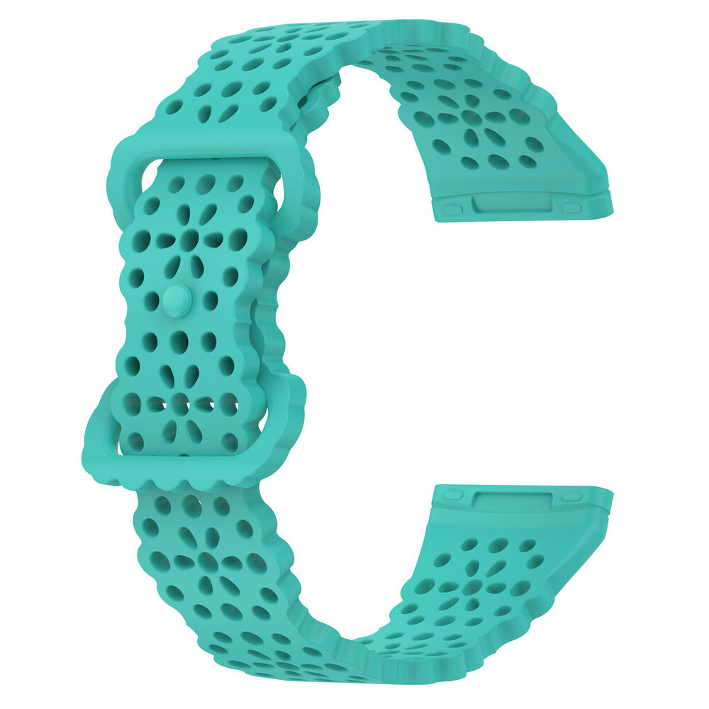 Strap-it Strap-it Bracelet silicone avec motif Fitbit Sense (aqua)