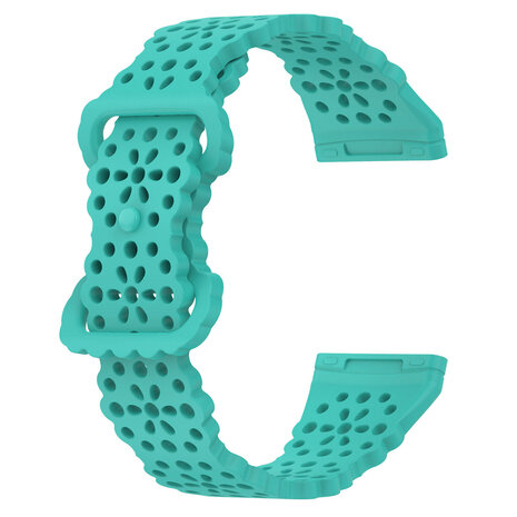 Strap-it Strap-it Bracelet silicone avec motif Fitbit Sense (aqua)