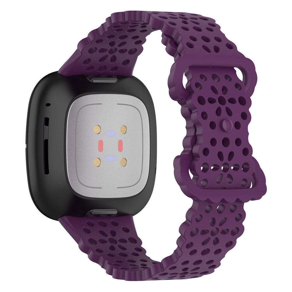 Strap-it Strap-it Bracelet silicone avec motif Fitbit Sense (violet)