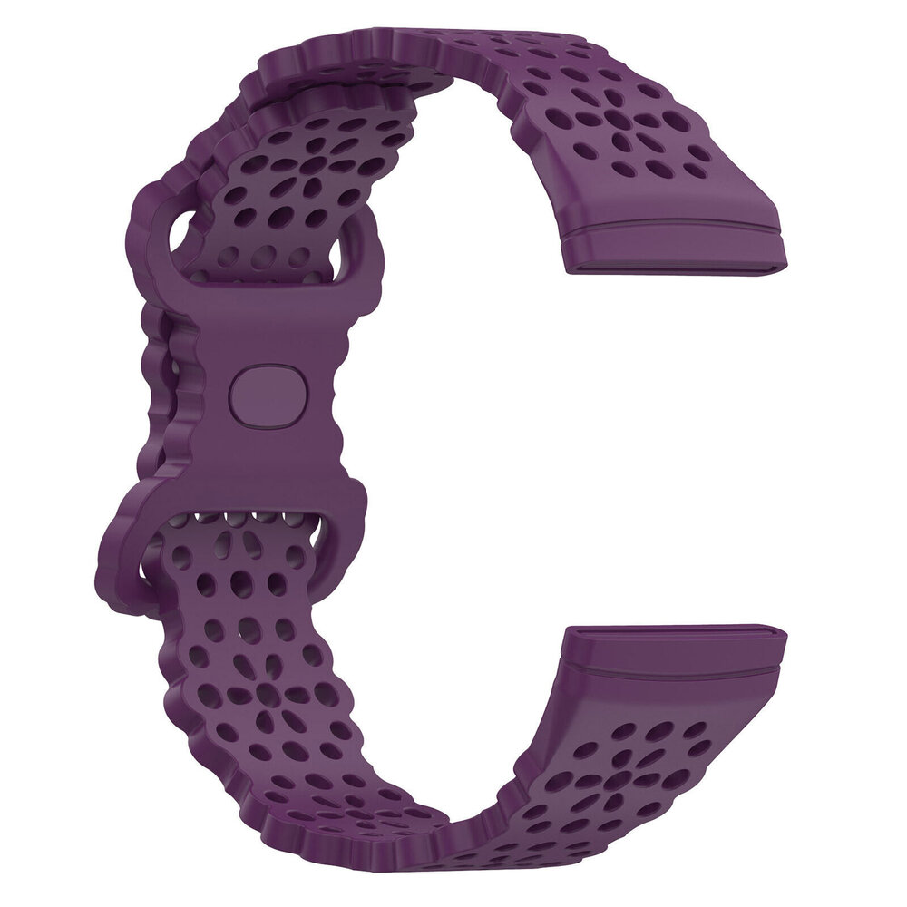 Strap-it Strap-it Bracelet silicone avec motif Fitbit Sense (violet)