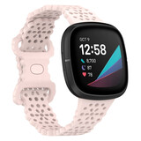 Strap-it Bracelet silicone avec motif Fitbit Sense (rose clair)